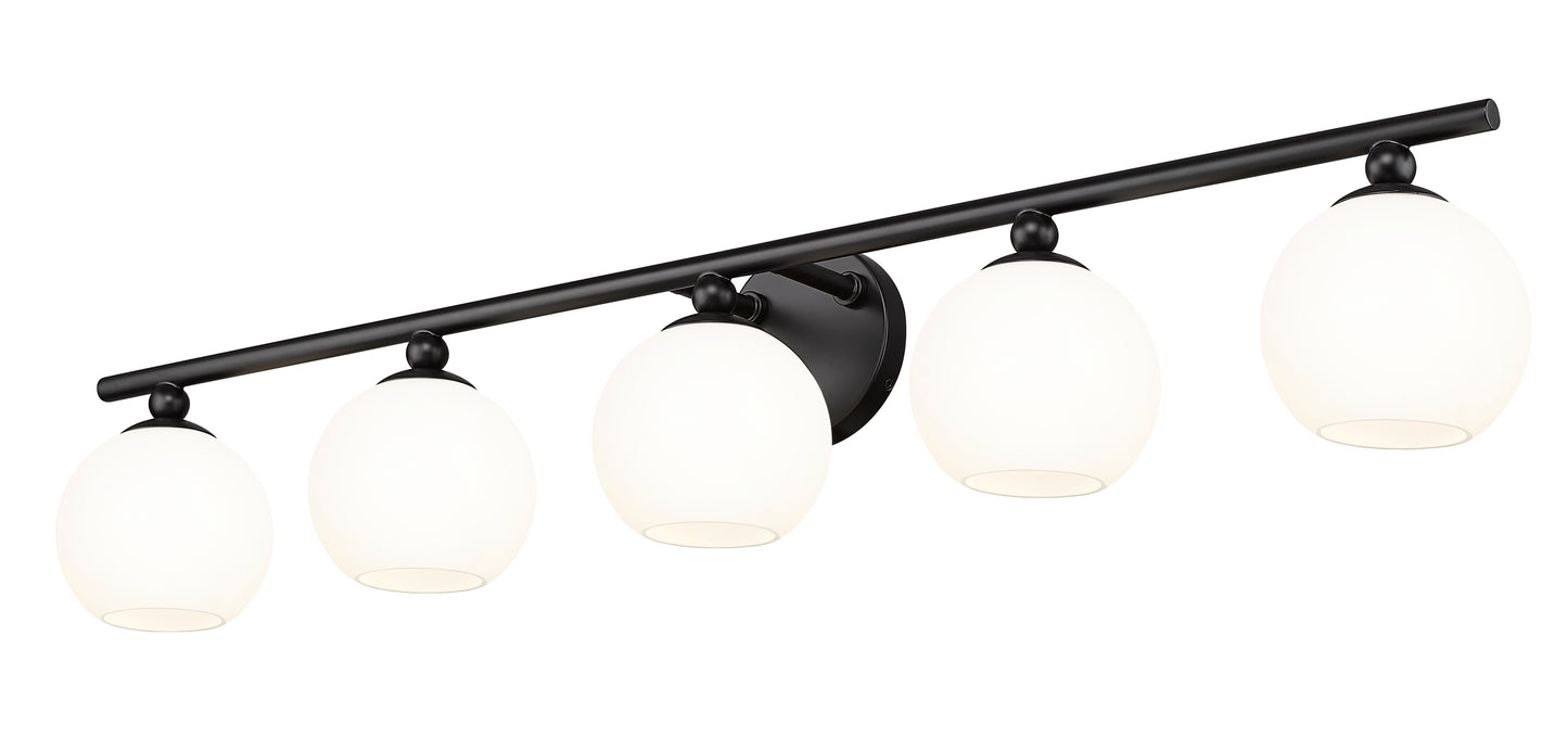 1100-5V-MB - Neoma 5 Light 38" Vanity - Matte Black