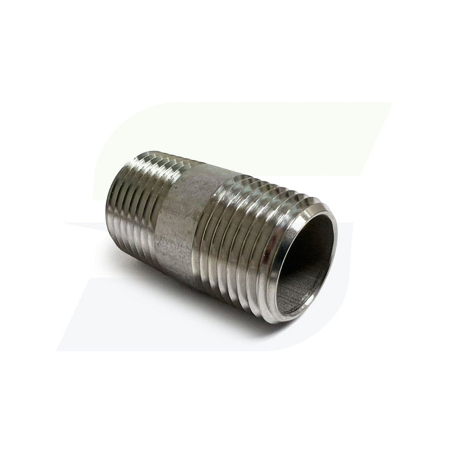 4008-150 - 1/2" x 1-1/2" L Threaded Pipe Nipple, 304/304L Stainless Steel Schedule 40