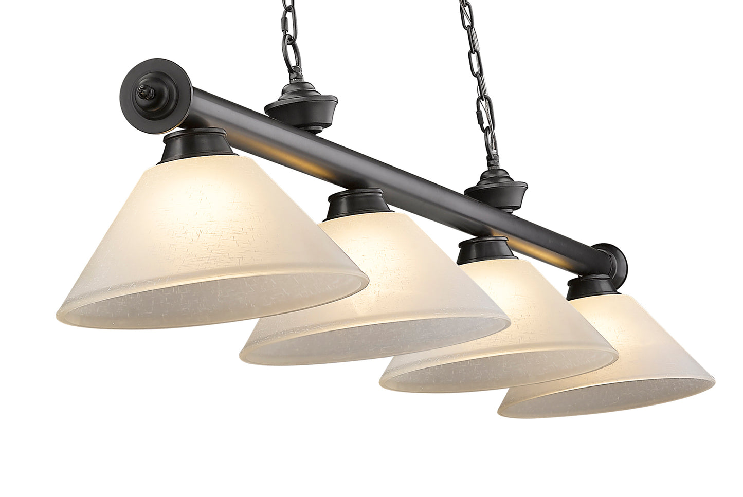 2306-4BP-AWL14 - Cordon 4 Light 81" Billiard - Bronze Plate