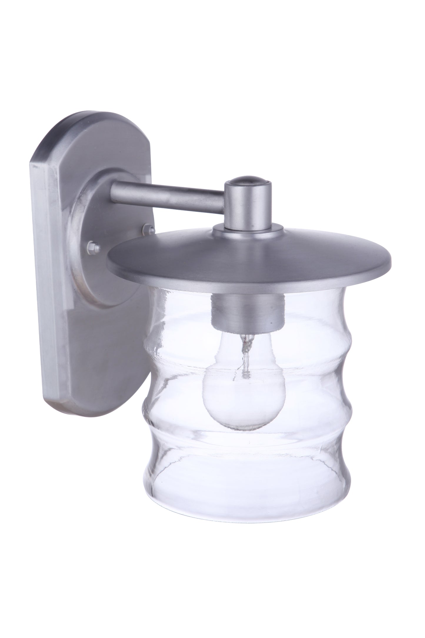 ZA3604-SA - Canon 1 Light 9.88" High Outdoor Wall Lantern - Satin Aluminum