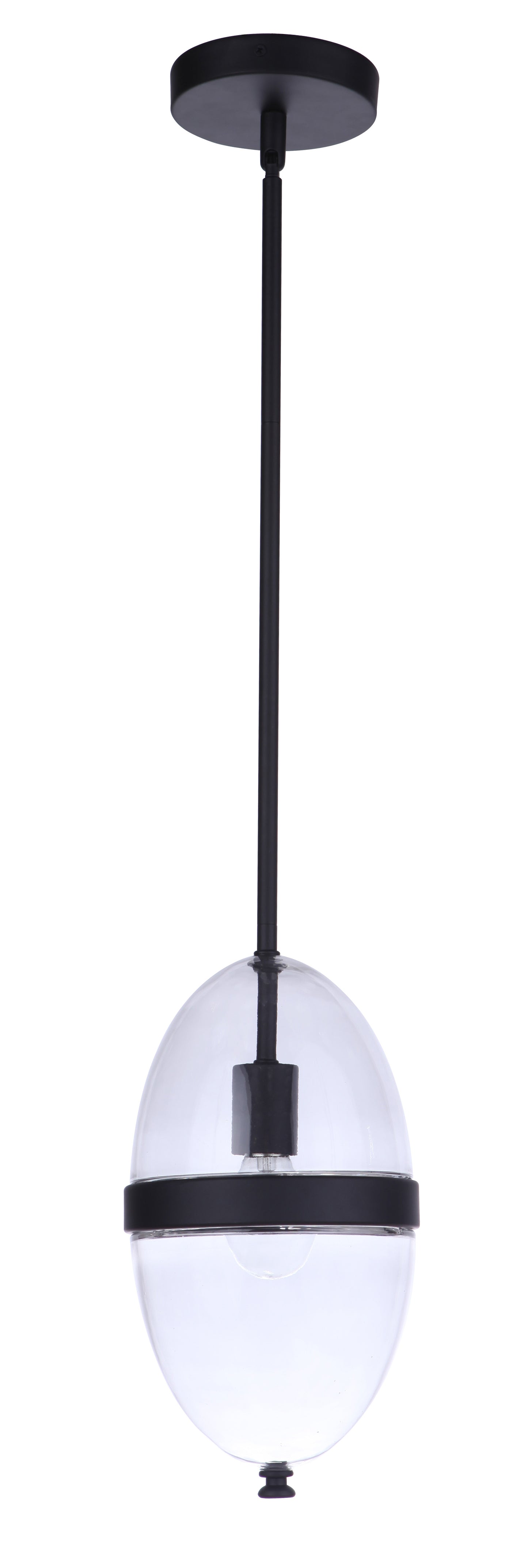 ZA3511-MN - Sivo 1 Light 6.75" Wide Outdoor Pendant - Midnight