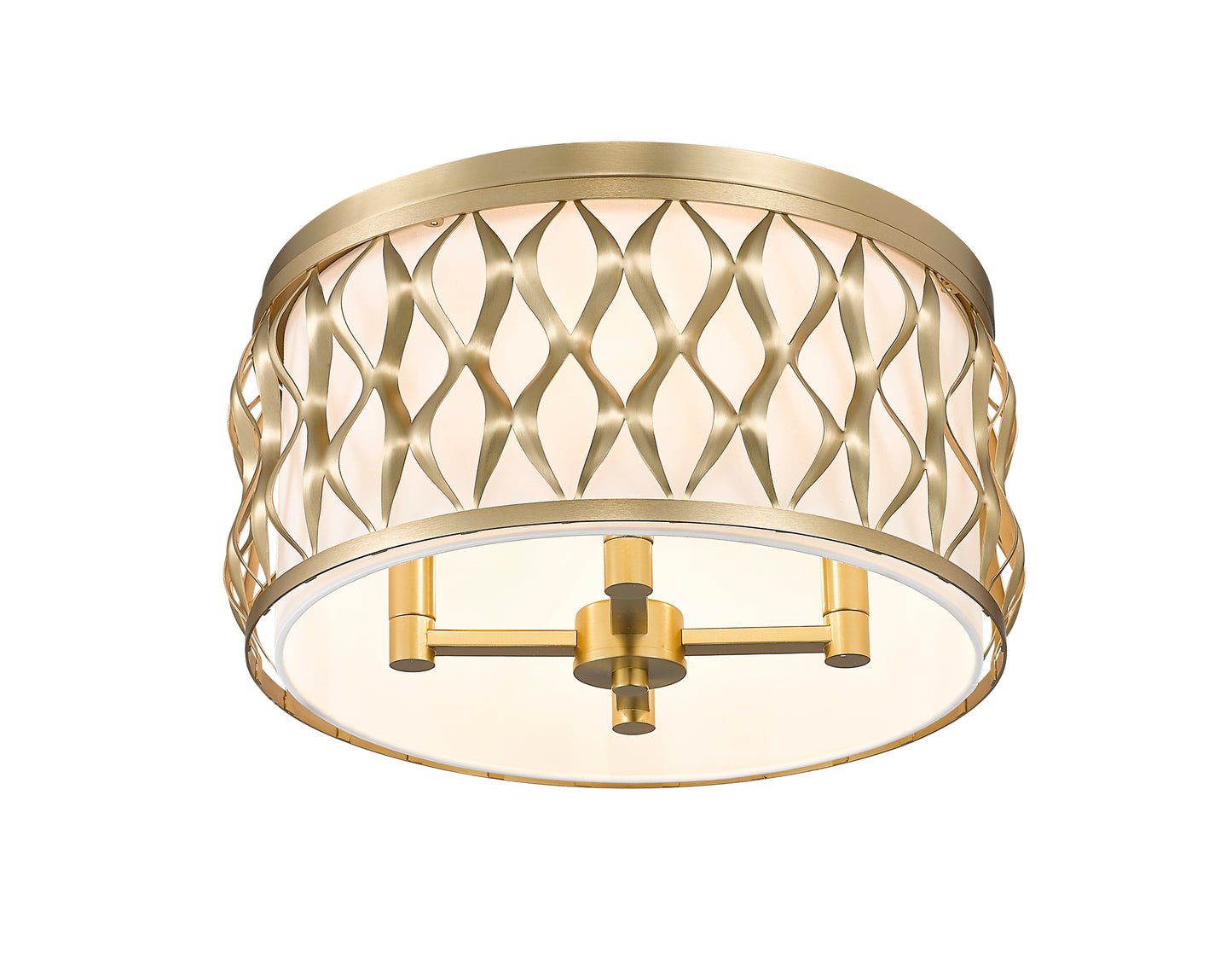 1948F16-MGLD - Harden 4 Light Flush 16" mount - Modern Gold