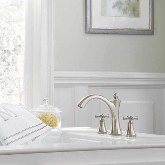 T653 - Wynford Two-Handle Non-Diverter Roman Tub Faucet - Chrome