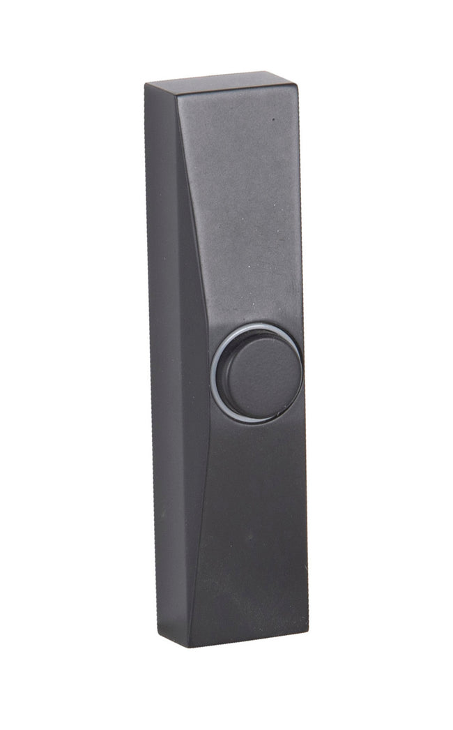 PB5008-FB - Push Button-Surface Mount 1 Light 1.25" Wide Chime Button - Flat Black