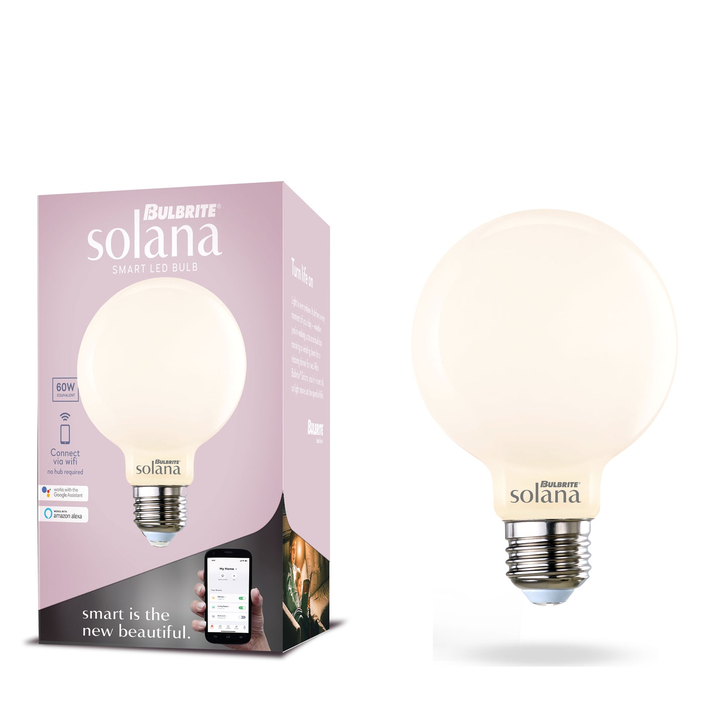 293121 - Milky G25 Wi-Fi Smart LED Light Bulb - 5.5 Watt - Adjustable Color Temperature