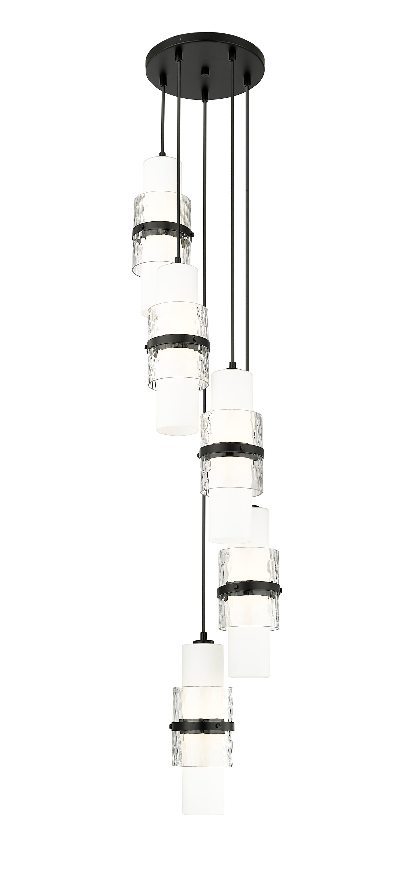 1946P-5R-MB - Cayden 5 Light 12" Chandelier - Matte Black