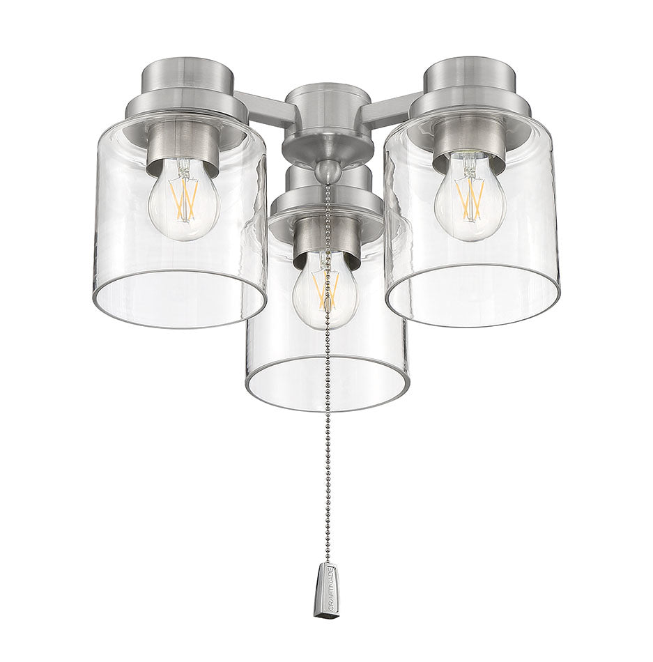 LK301102-BNK-LED - 3 Light Universal Light Kit in Brushed Polished Nickel