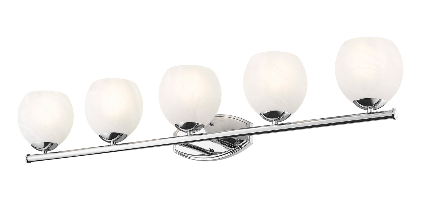 1963-5V-CH - Colette 5 Light 42" Vanity - Chrome