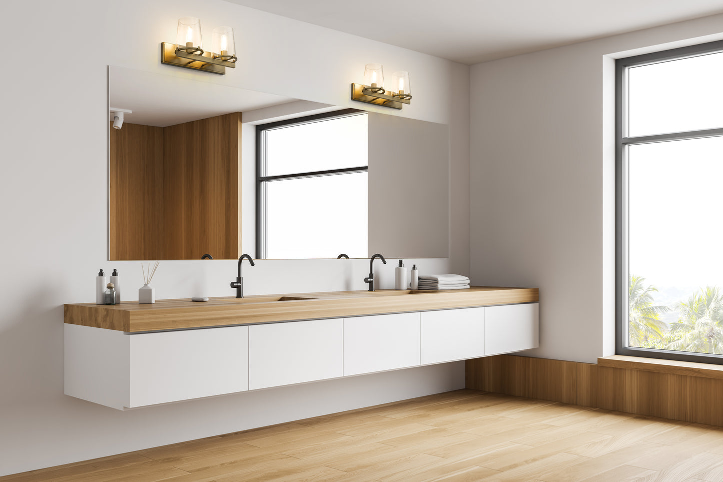 3032-2V-RB - Callista 2 Light 18" Vanity - Rubbed Brass