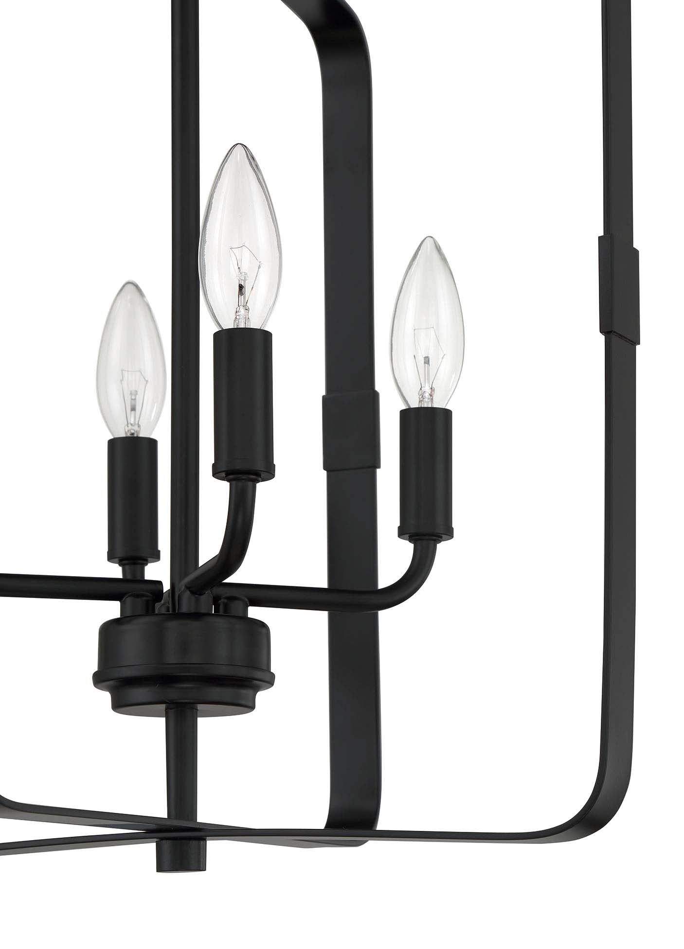56034-FB - Stowe 4 Light 15" Wide Foyer Light - Flat Black