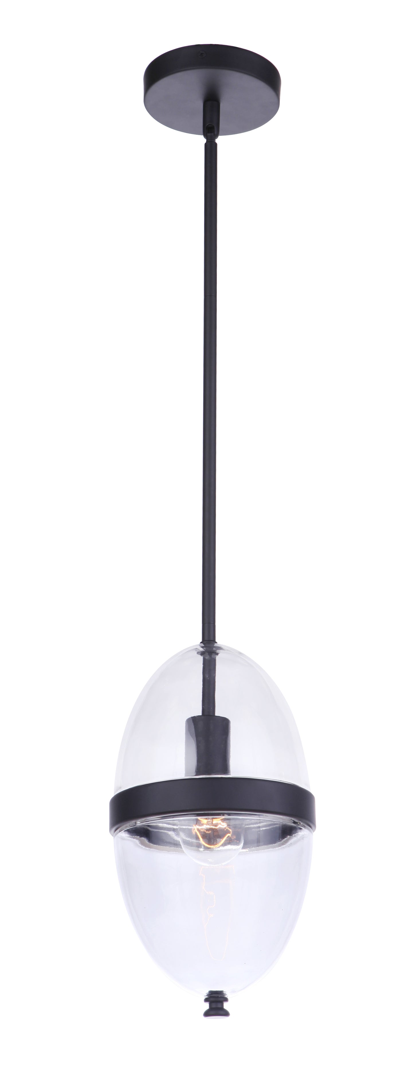 ZA3511-MN - Sivo 1 Light 6.75" Wide Outdoor Pendant - Midnight