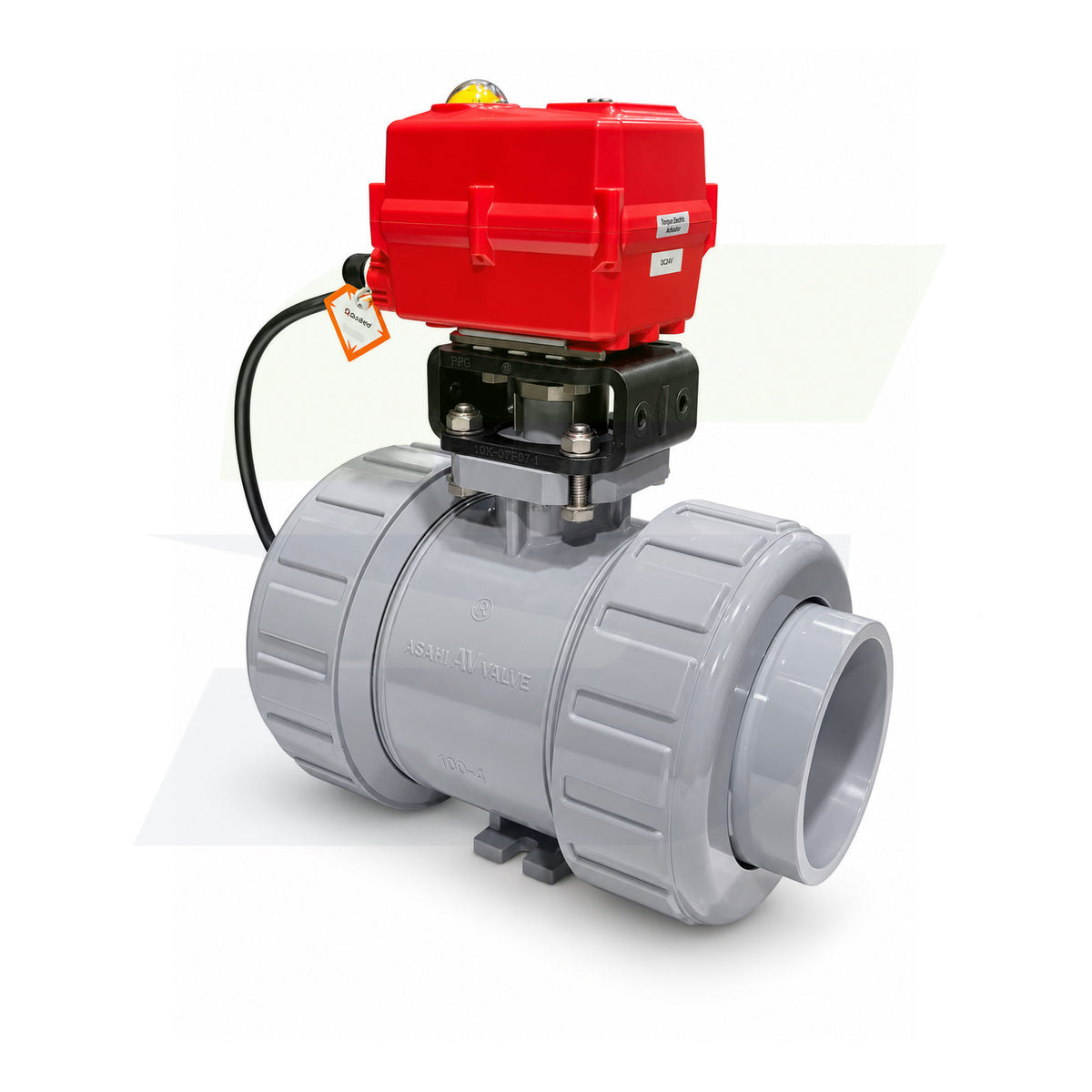 161060040 - 4" Type 21 CPVC Ball Valve - Smart Fail-Safe Actuated, EPDM