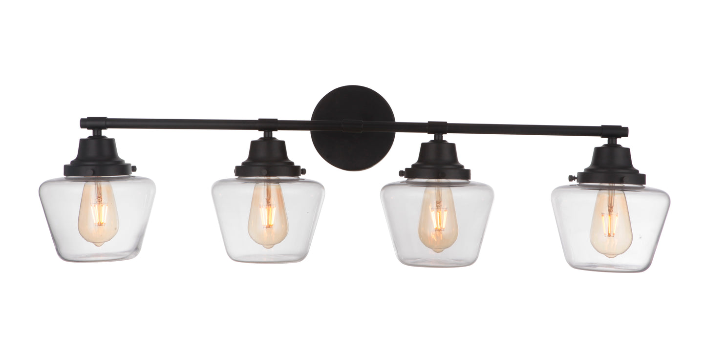 19538FB4 - Essex 4 Light 38" Wide Vanity Light - Flat Black