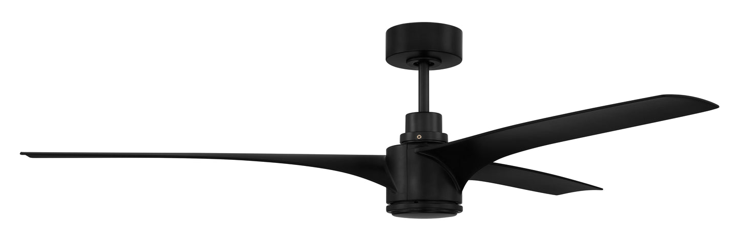 PHB60FB3-NWF - Phoebe 60" Indoor/Outdoor Ceiling fan no Wifi 60" 3 Blade Indoor Outdoor Ceiling Fan with Light Kit - Flat Black