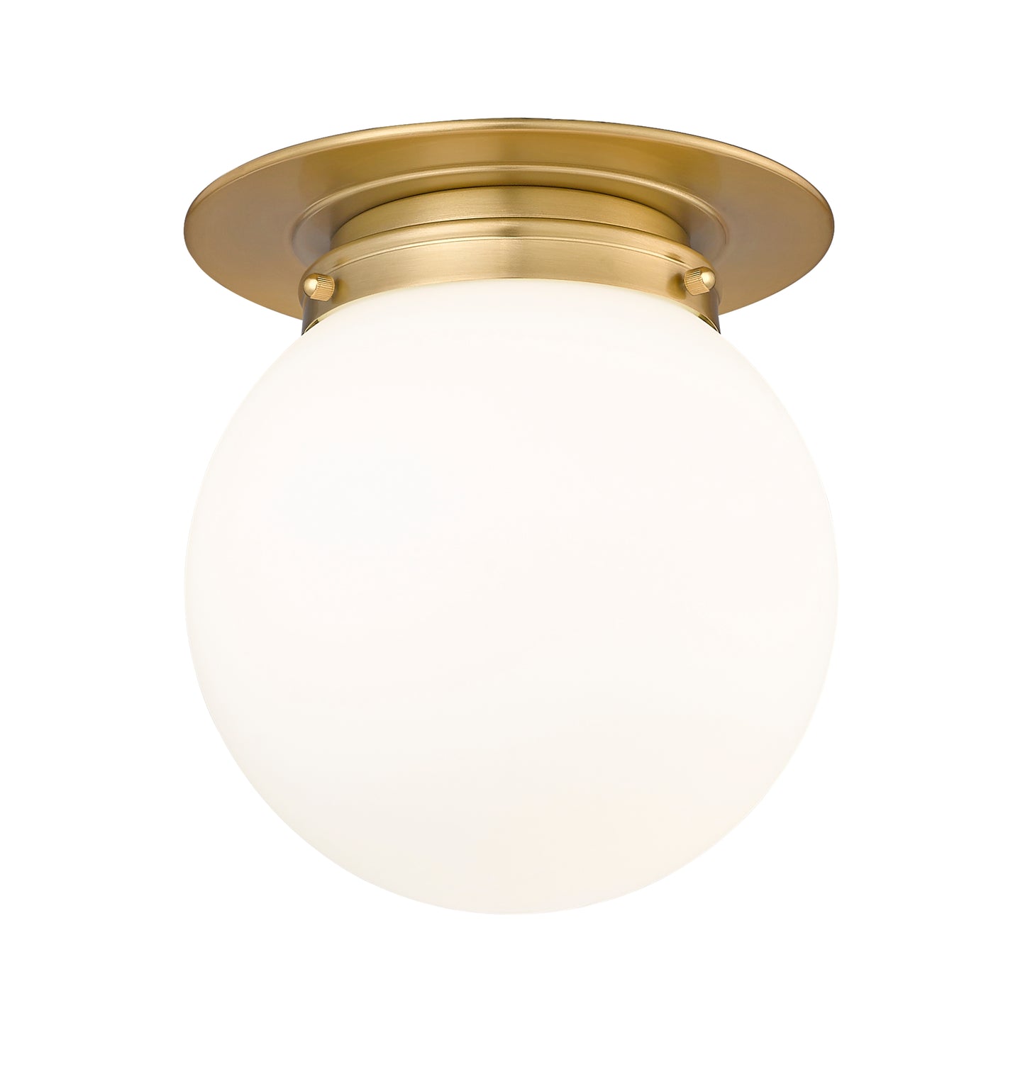 7505F9-HBR - Calhoun 1 Light Flush 9" Mount - Heritage Brass