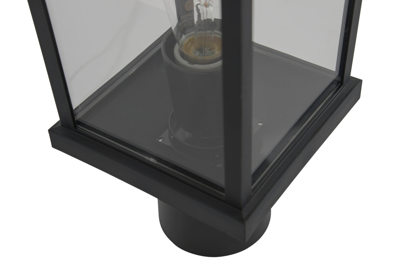 ZA2415-TB-C - Resilience Lanterns 1 Light 15" High Post Mount - Textured Black