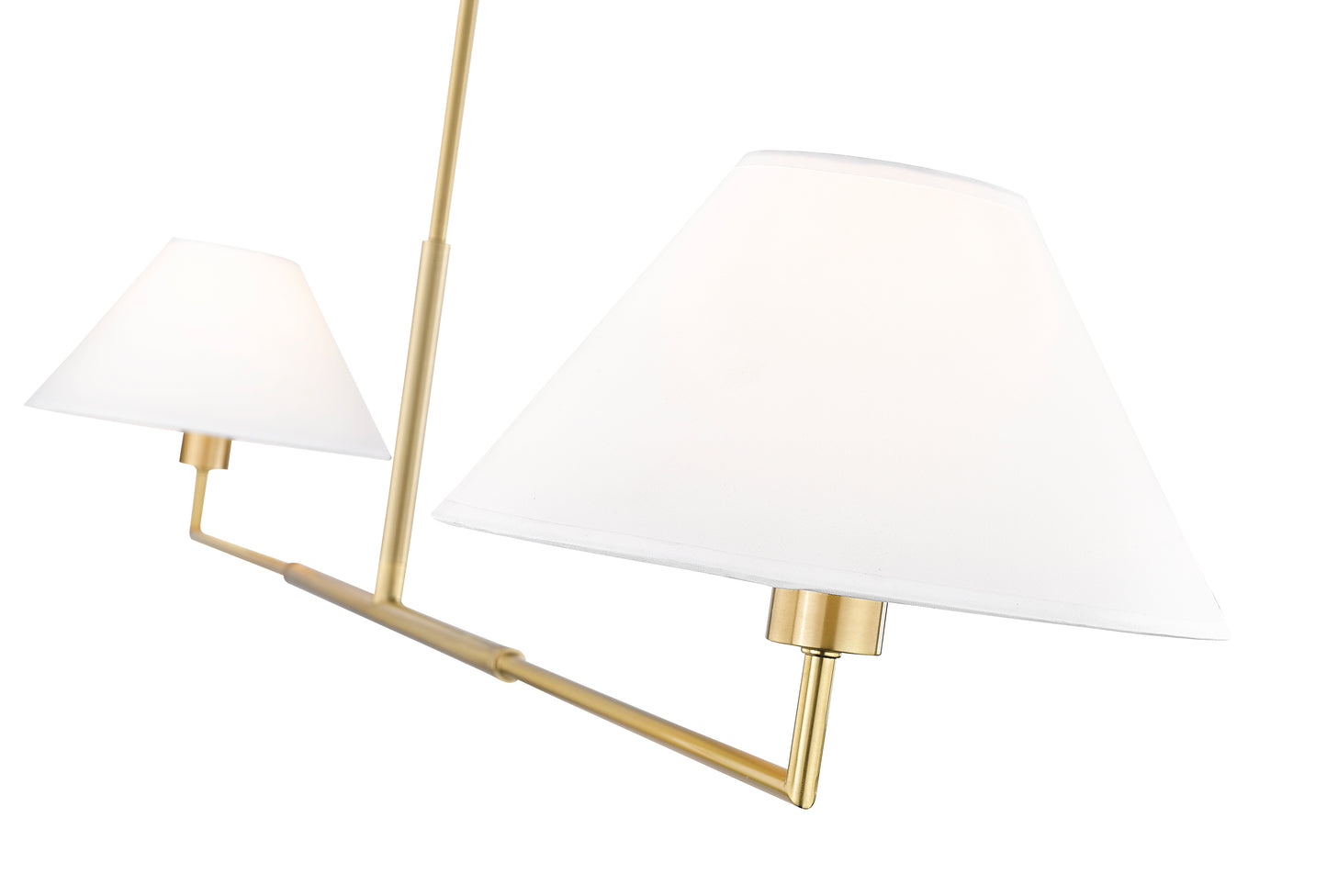 744-62L-LG - Leila 2 Light 12" Chandelier - Luxe Gold