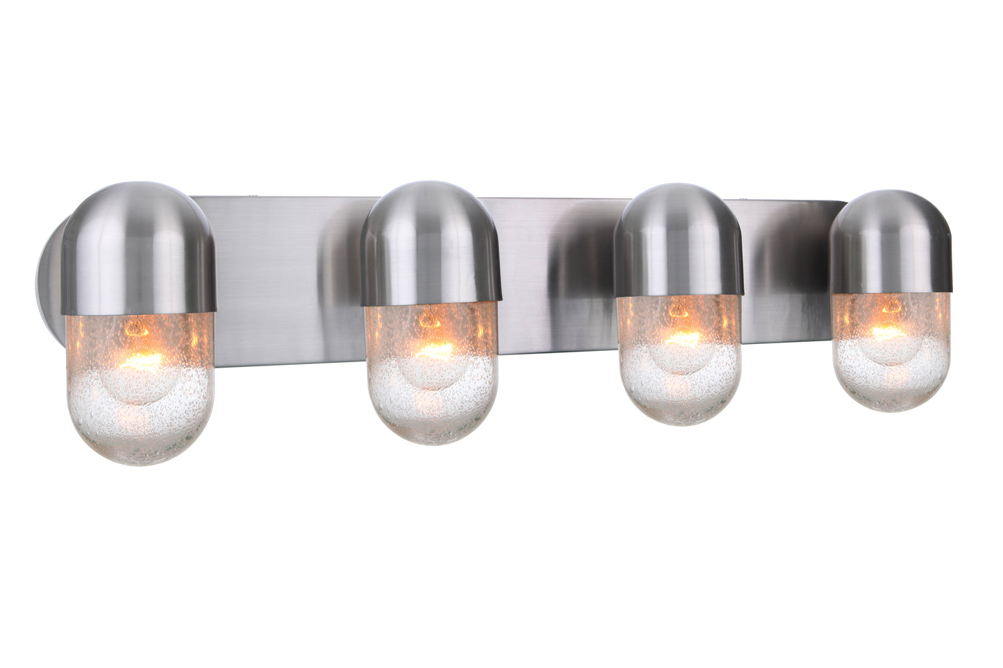 55004-BNK - Pill 4 Light 31" Wide Vanity Light - Brushed Nickel