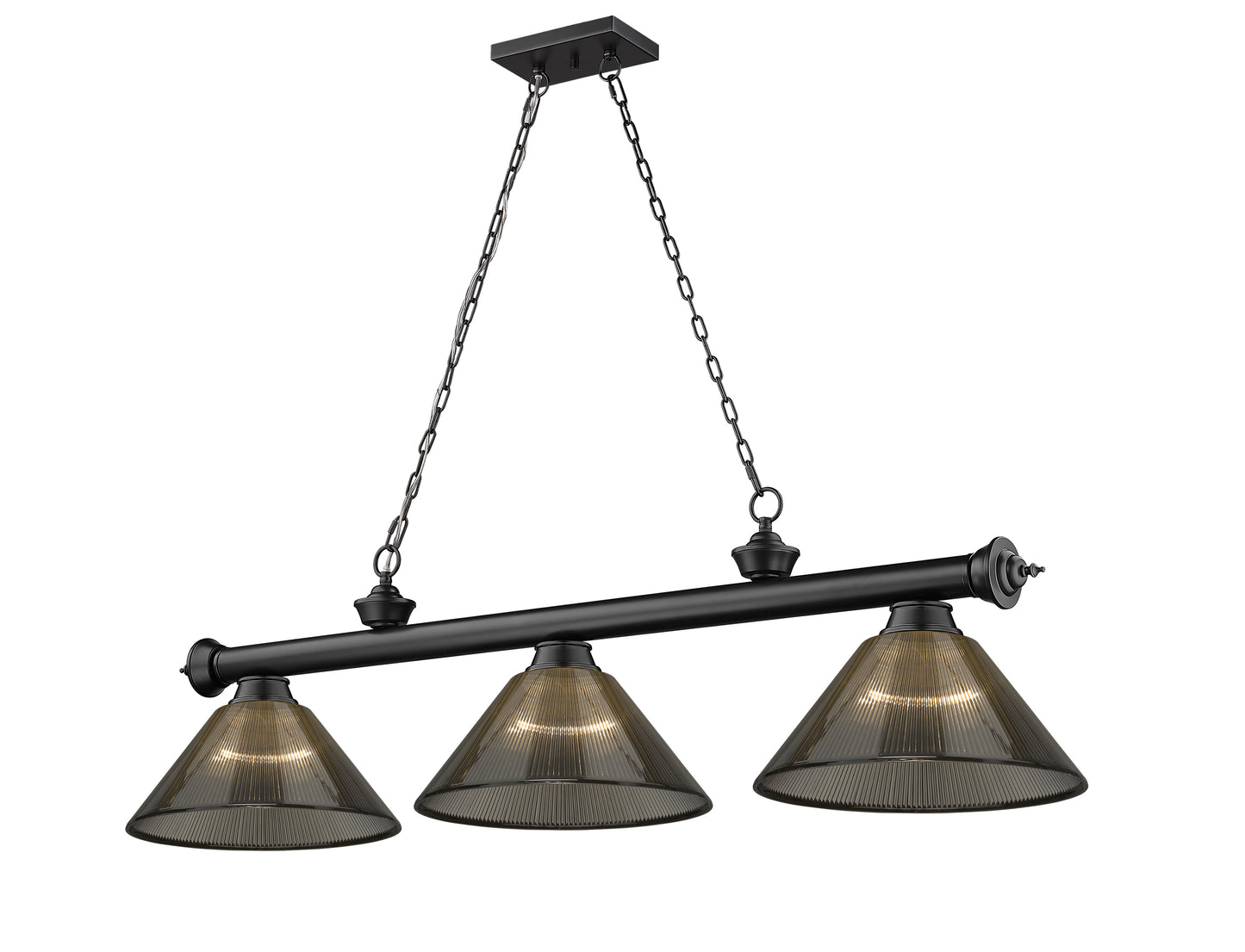 2306-3MB-ARS - Cordon 3 Light 57" Billiard - Matte Black