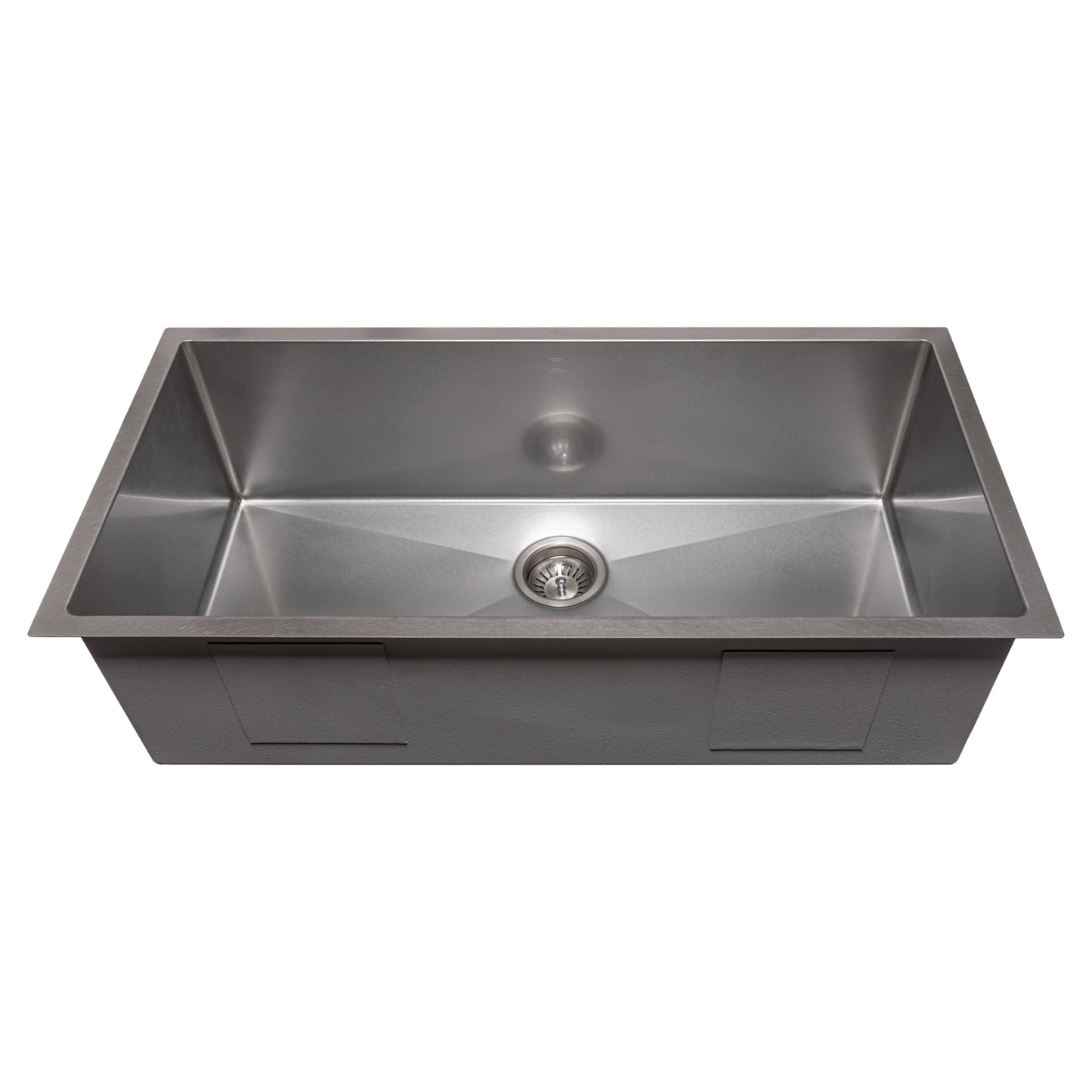 SRS-36S - 36" Meribel Undermount Single Bowl Satin Stainless Steel Kitchen Sink with Bottom Grid