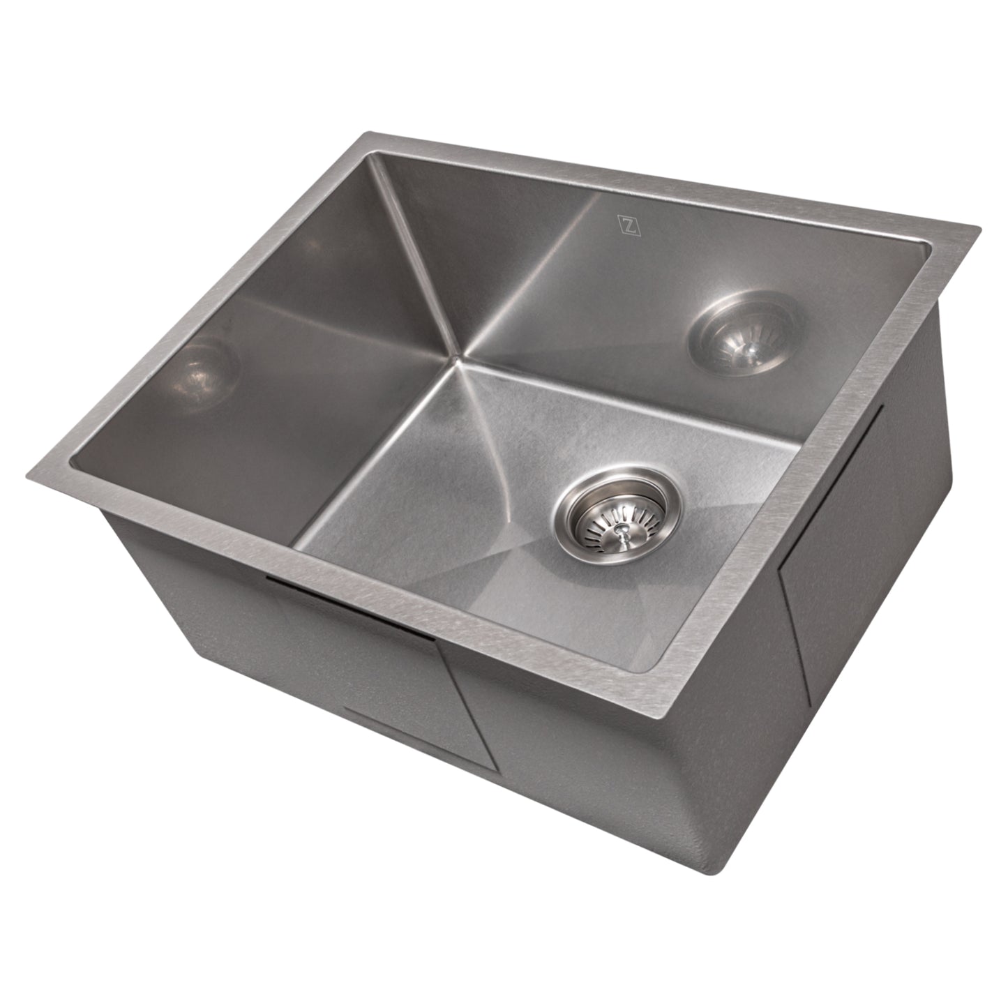 SRS-23S - 23" Meribel Undermount Single Bowl Satin Stainless Steel Kitchen Sink with Bottom Grid