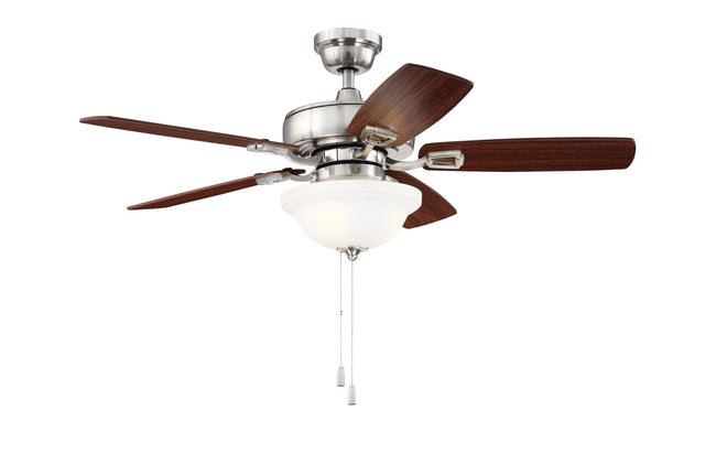 TCE42BNK5C1-C - Twist N Click 42" 5 Blade Ceiling Fan with Light Kit - Brushed Nickel