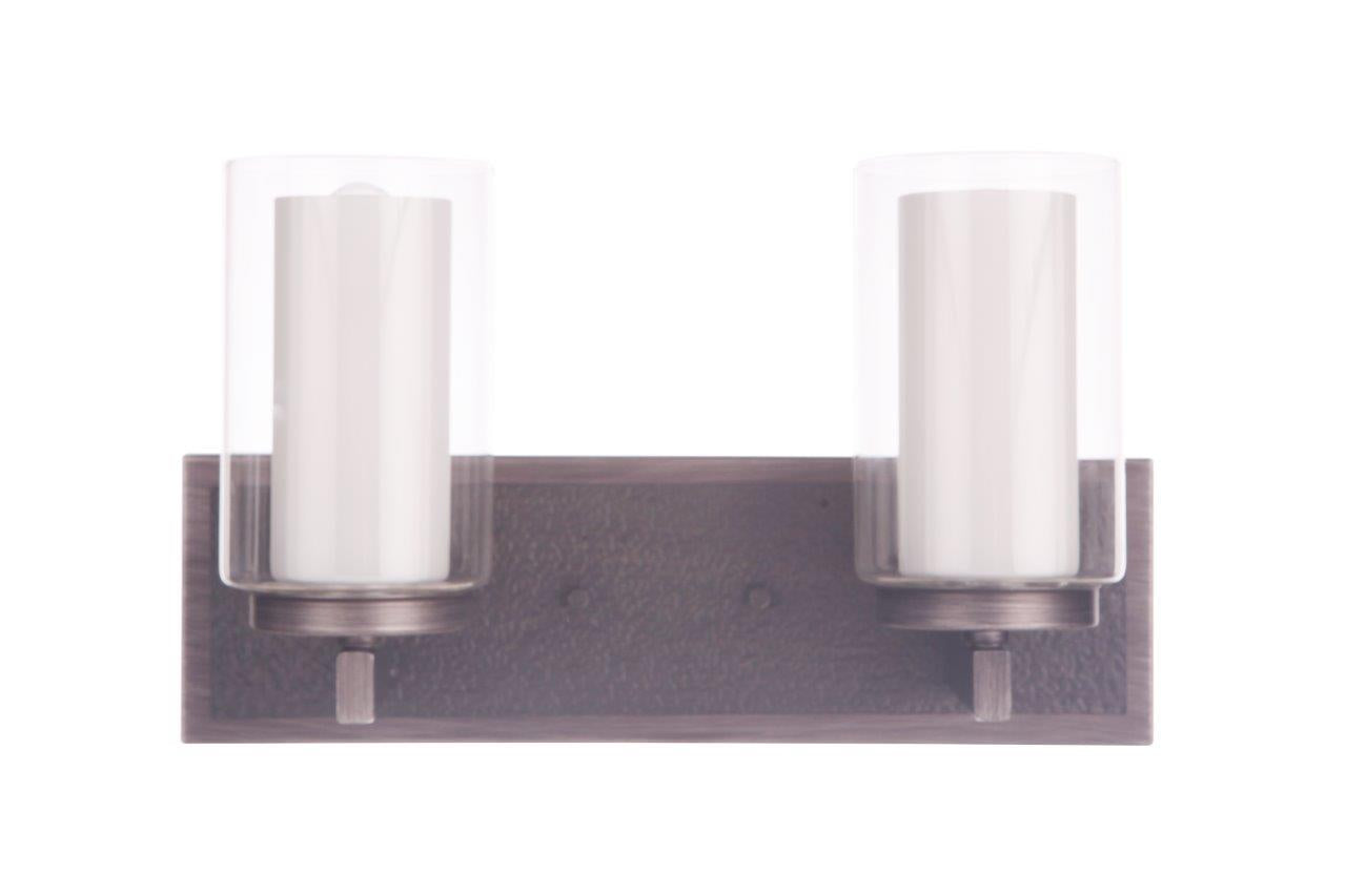 11615NIVNI2 - Texture 2 Light 15" Wide Vanity Light - Natural Iron / Vintage Iron