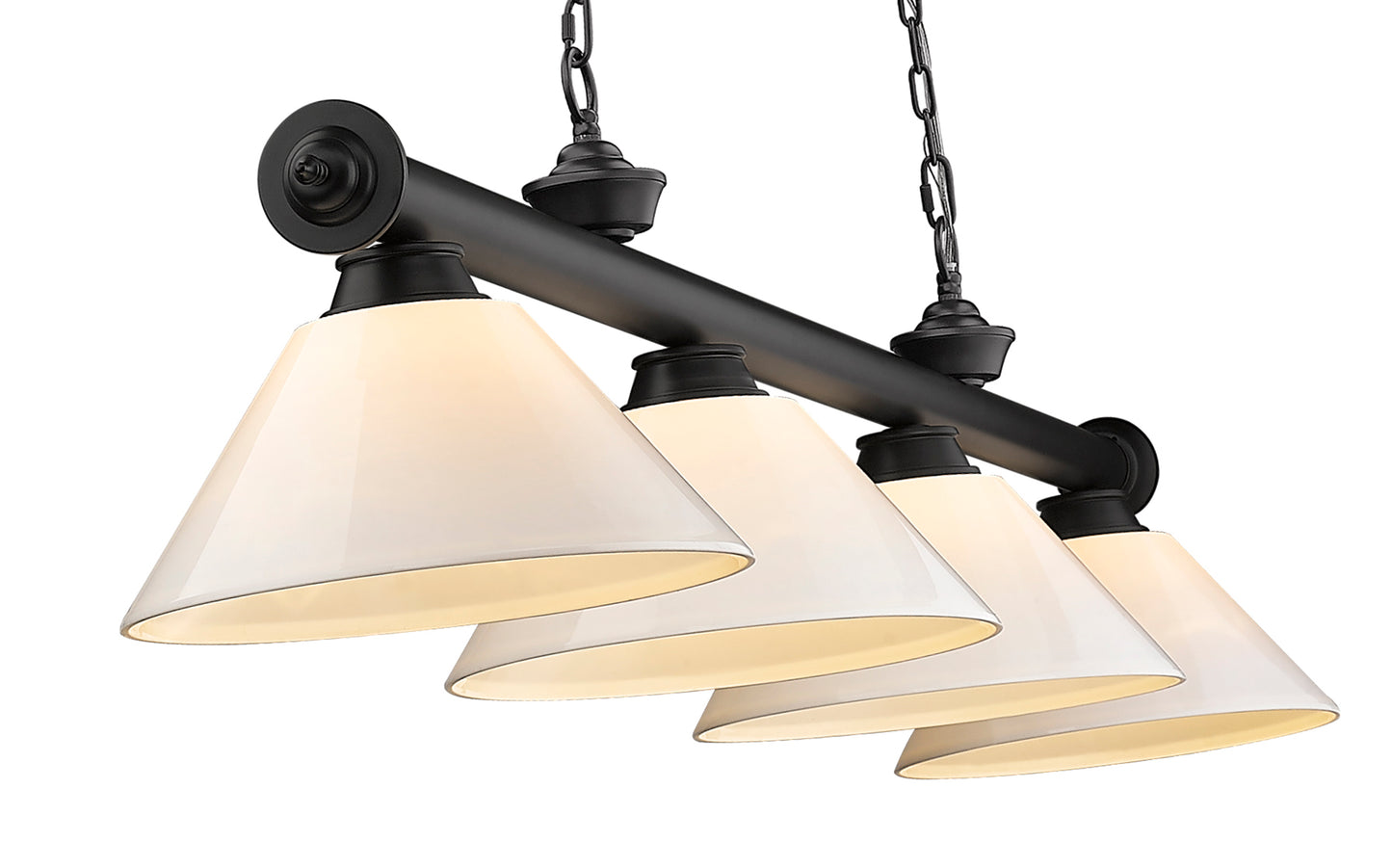 2306-4MB-PWH - Cordon 4 Light 81" Billiard - Matte Black