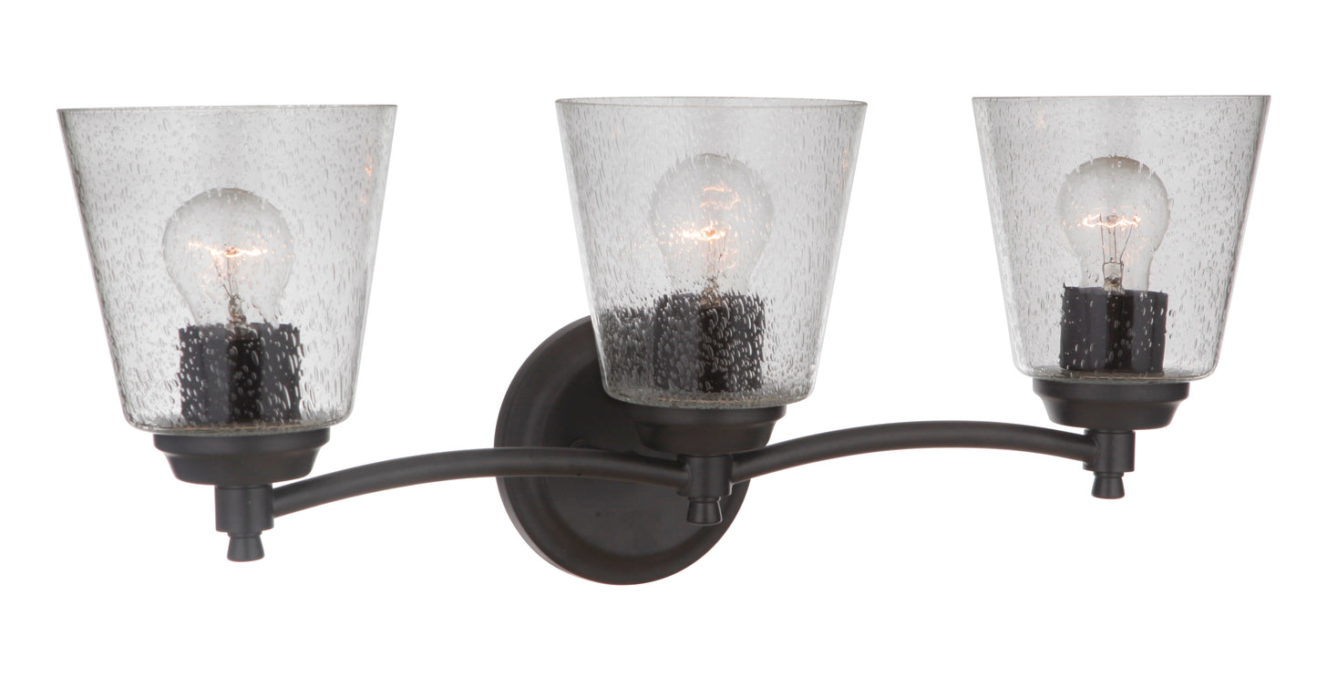 50203-FB - Tyler 3 Light 22" Wide Vanity Light - Flat Black