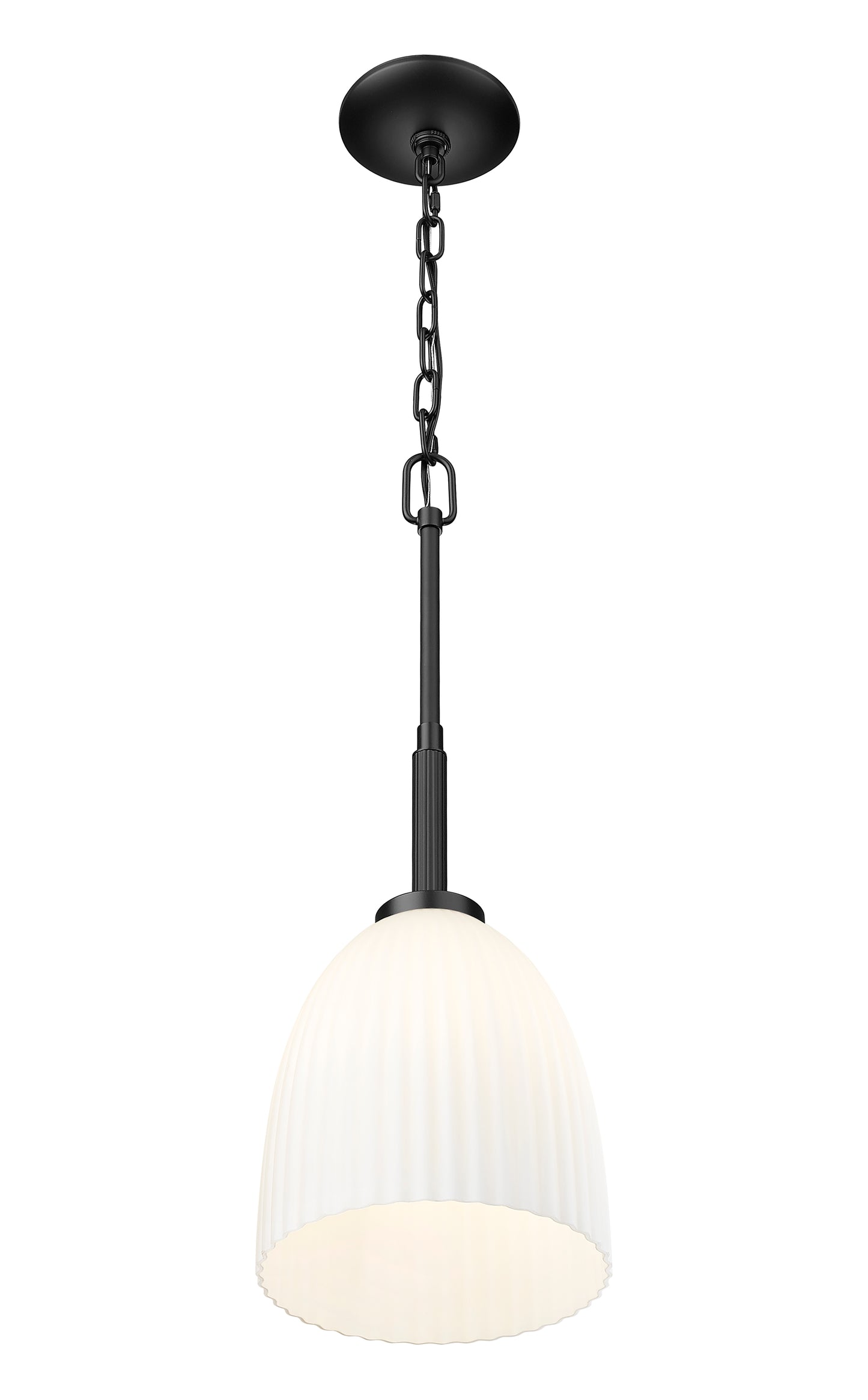 7518P8-MB - Naya 1 Light 8" Pendant - Matte Black