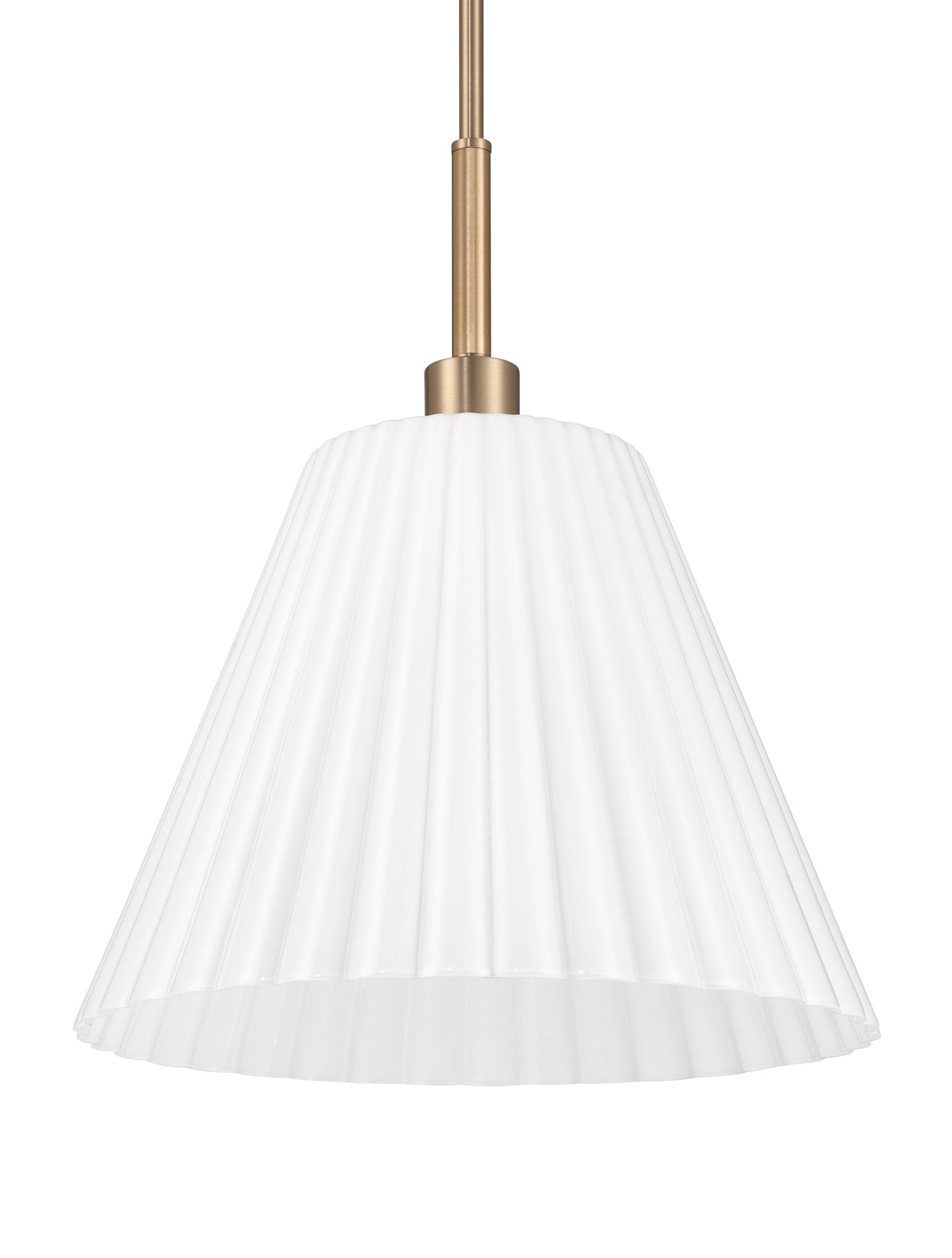 62392-CPZ - Pleated II 1 Light 14" Wide Pendant - Premium Bronze