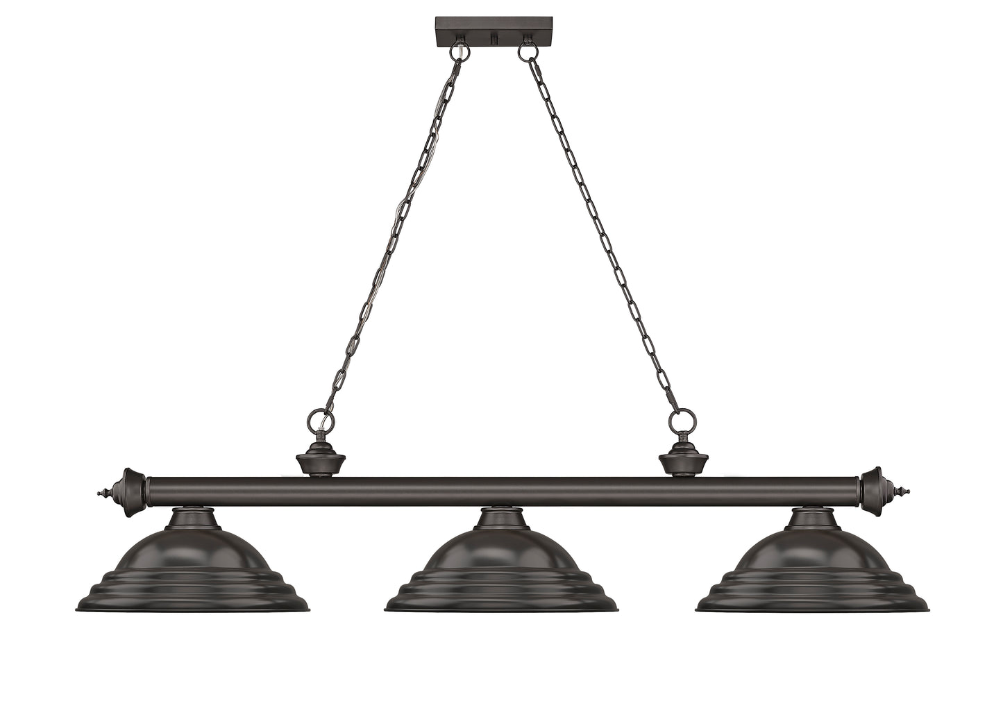 2306-3BRZ-SBRZ - Cordon 3 Light 58" Billiard - Bronze