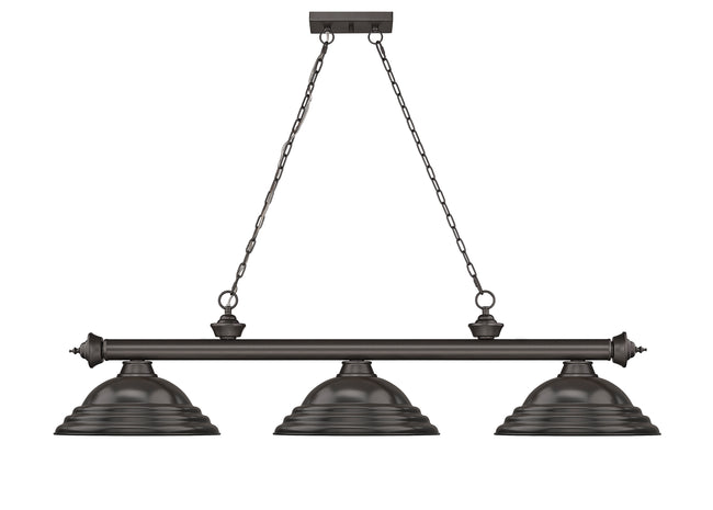 2306-3BRZ-SBRZ - Cordon 3 Light 58" Billiard - Bronze