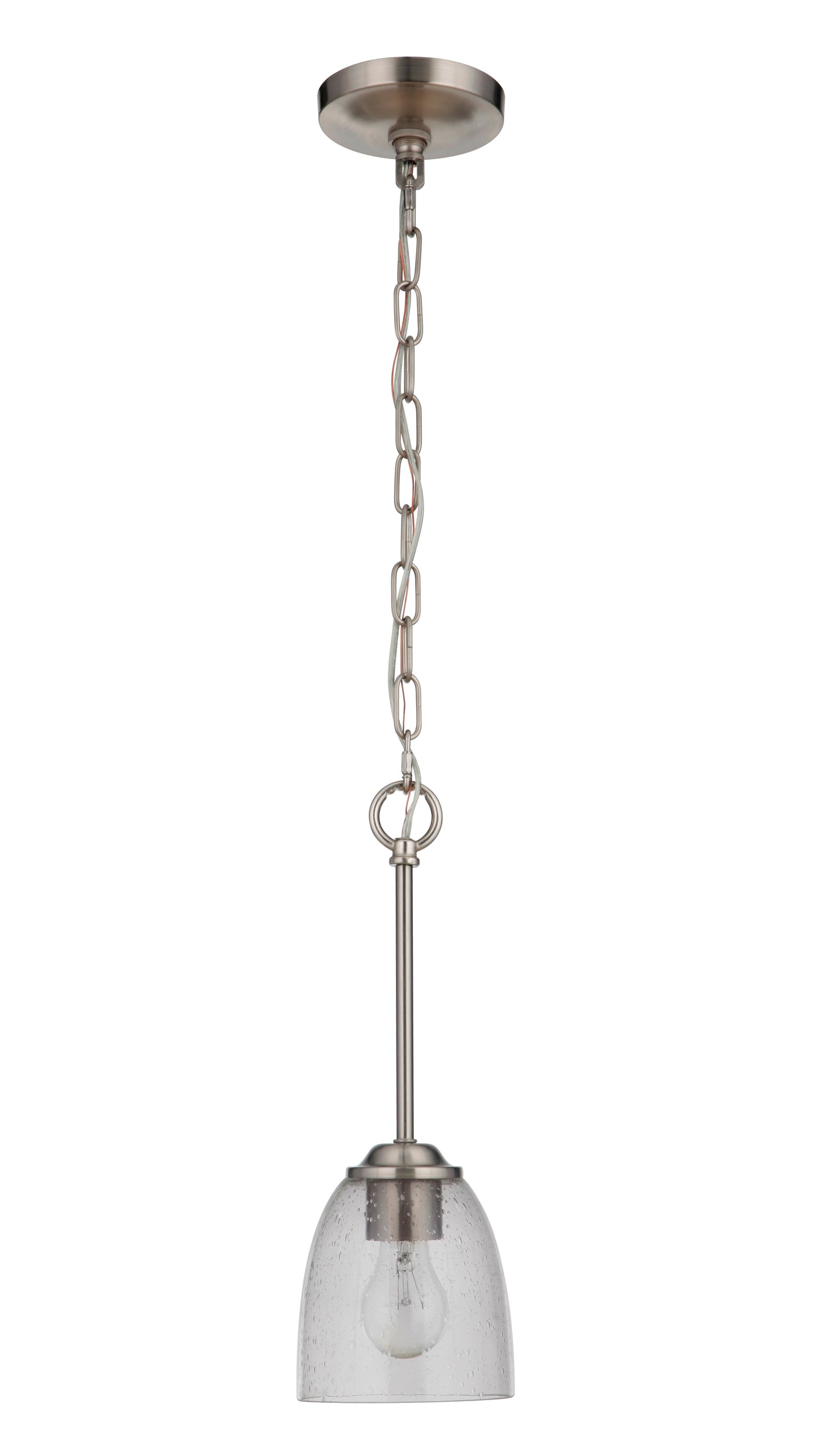 49991-BNK - Serene 1 Light 5.5" Wide Mini Pendant - Brushed Nickel