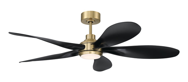 RSL52SBFB5 - Rosalie 52" 5-Blade Indoor ceiling Fan 52" 5 Blade Ceiling Fan with Light Kit - Satin Brass