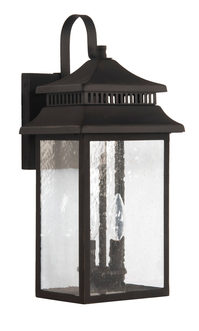 ZA3114-DBG - Crossbend 2 Light 18" High Outdoor Wall Lantern - Dark Bronze Gilded