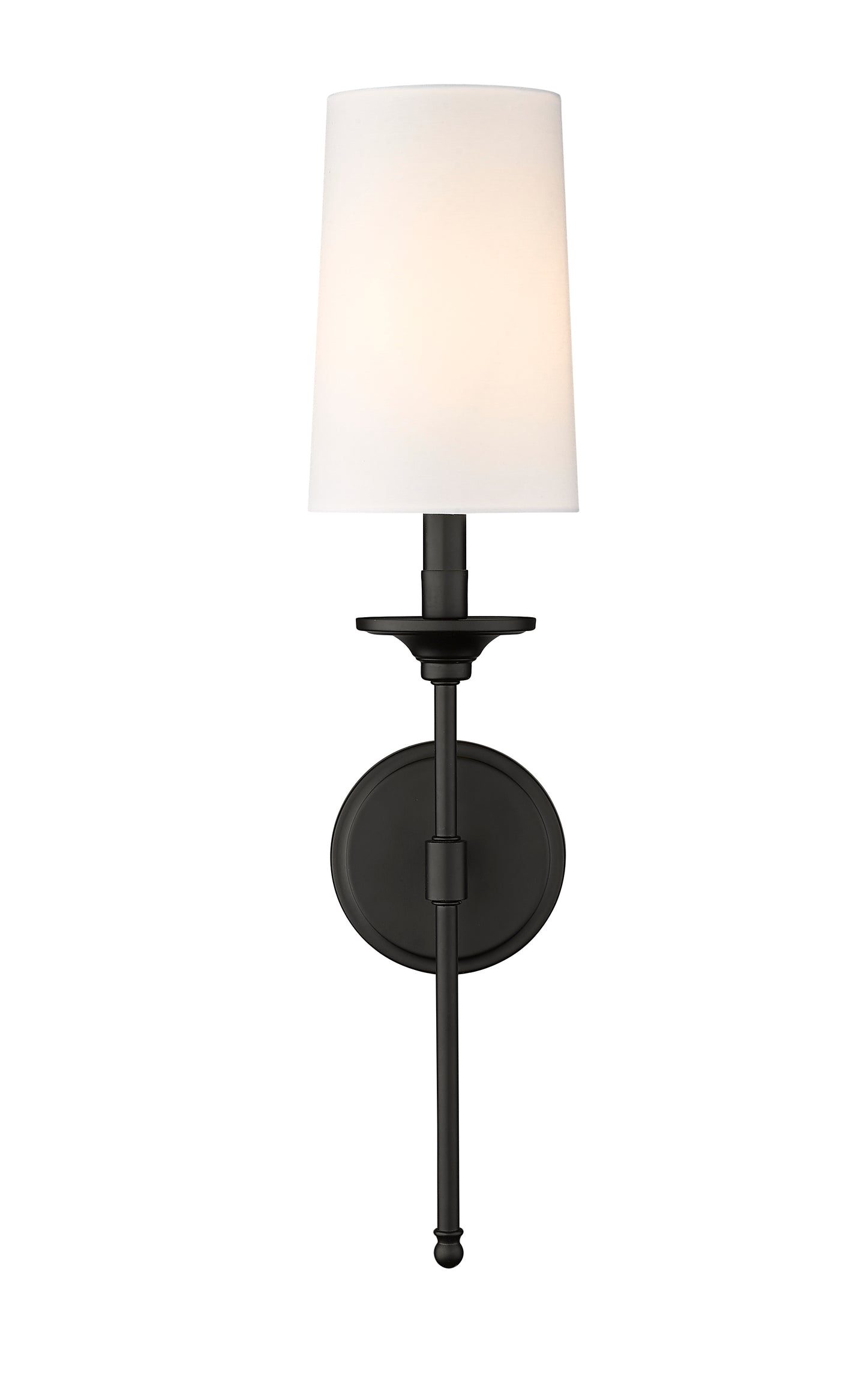 3033-1S-MB - Emily 1 Light Wall 24" Sconce - Matte Black