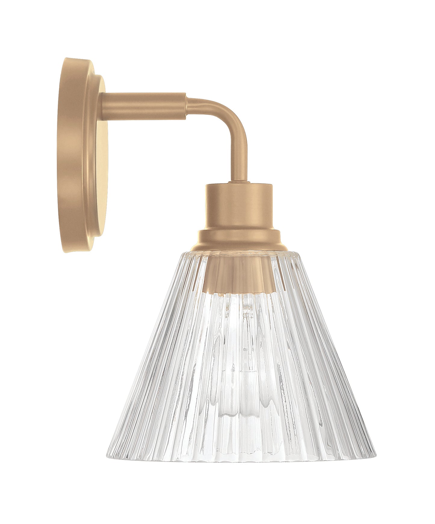 61101-CPZ - Pleated 1 Light 10.38" High Wall Sconce - Premium Bronze
