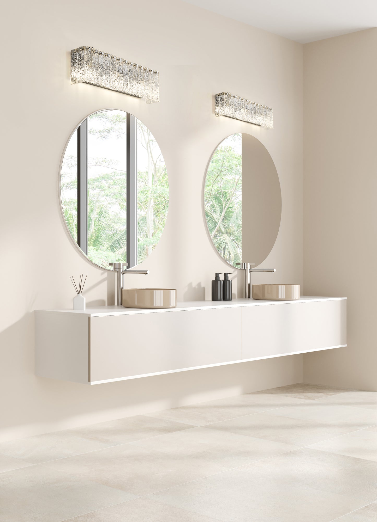 1943-3V-CH - Glacier 3 Light 24" Vanity - Chrome