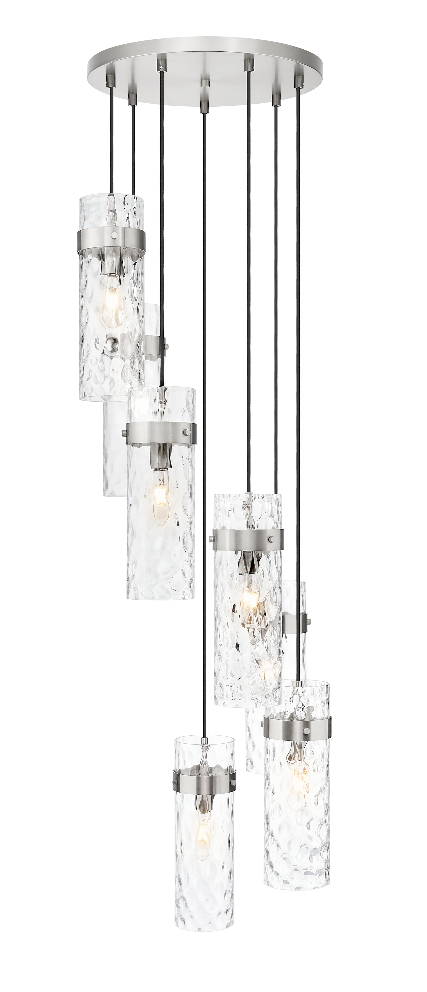 7002P5-7R-BN - Fontaine 7 Light 20" Chandelier - Brushed Nickel