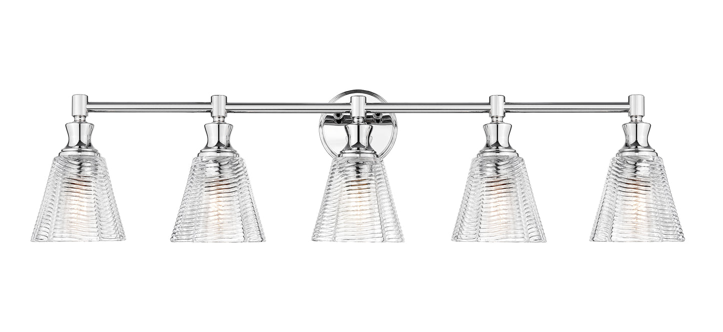 7704-5V-CH - Auden 5 Light 40" Vanity - Chrome