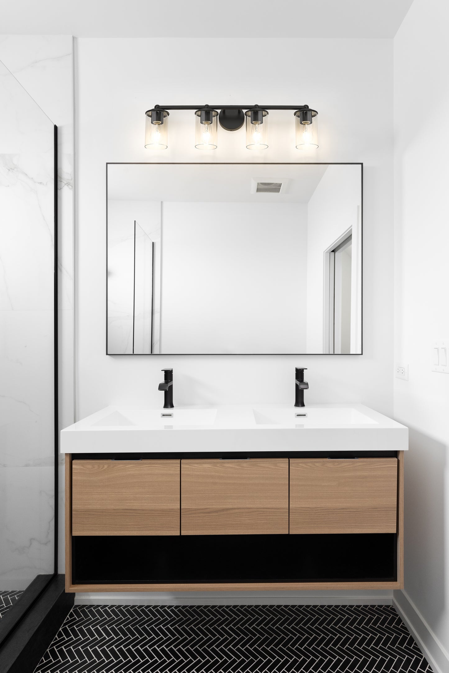 742-4V-MB - Thayer 4 Light 31" Vanity - Matte Black
