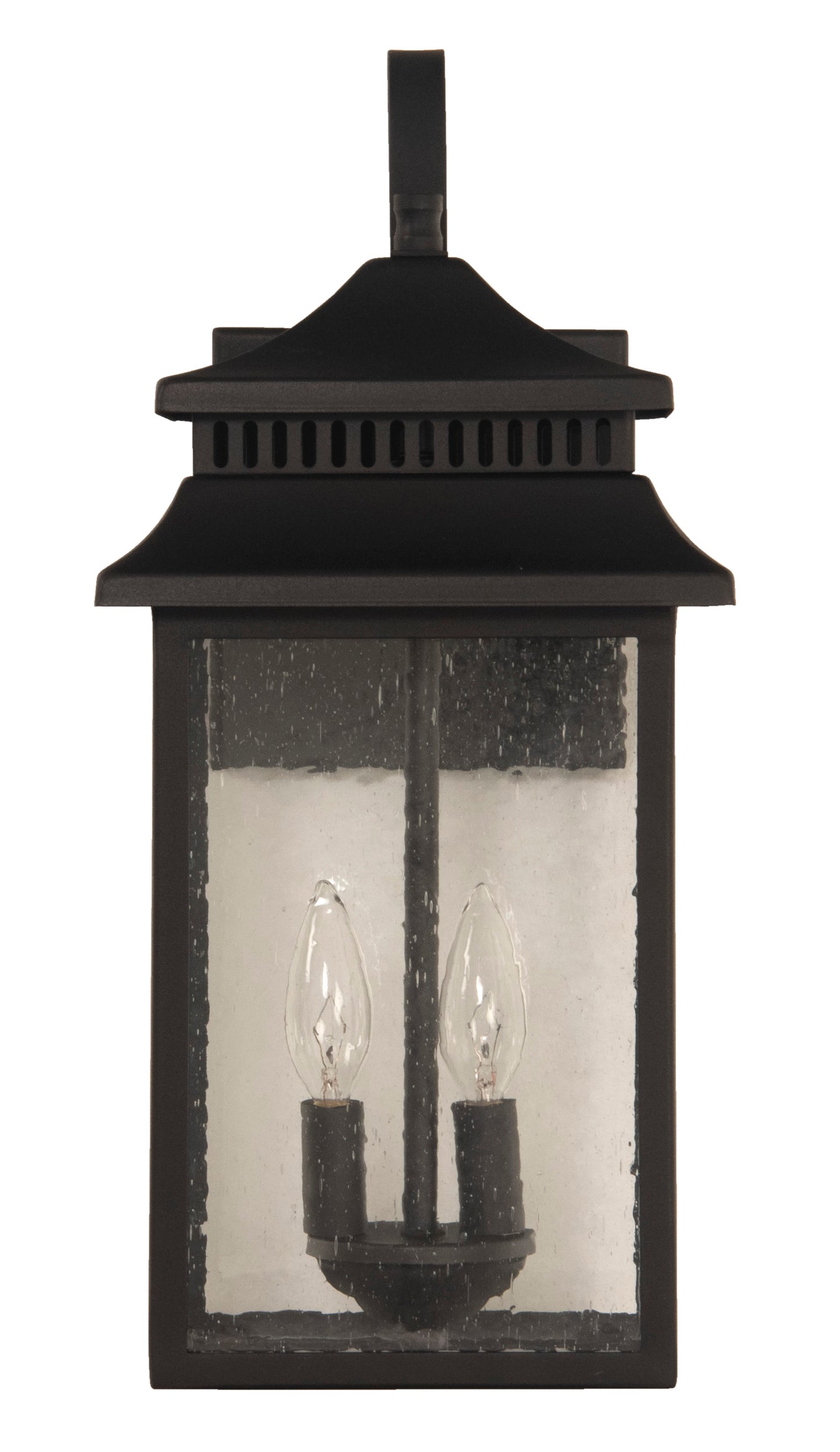ZA3114-TB - Crossbend 2 Light 18" High Outdoor Wall Lantern - Textured Black