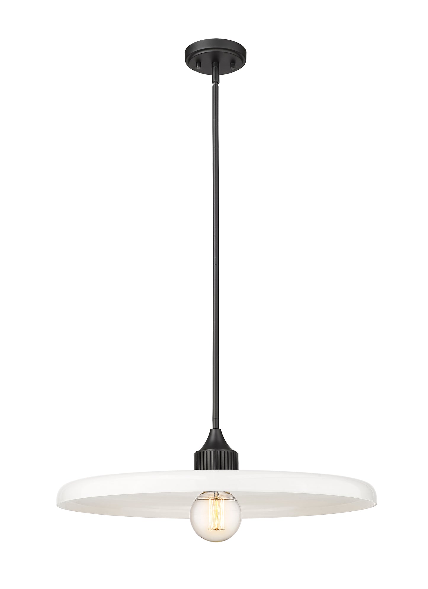 820P24-MB - Paloma 1 Light 24" Pendant - Matte Black