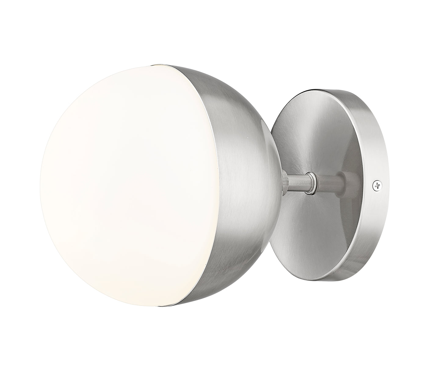7517-1S-BN - Realm Sphere 1 Light Wall 6" Sconce - Brushed Nickel