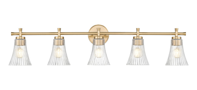 7519-5V-MGLD - Belle 5 Light 42" Vanity - Modern Gold