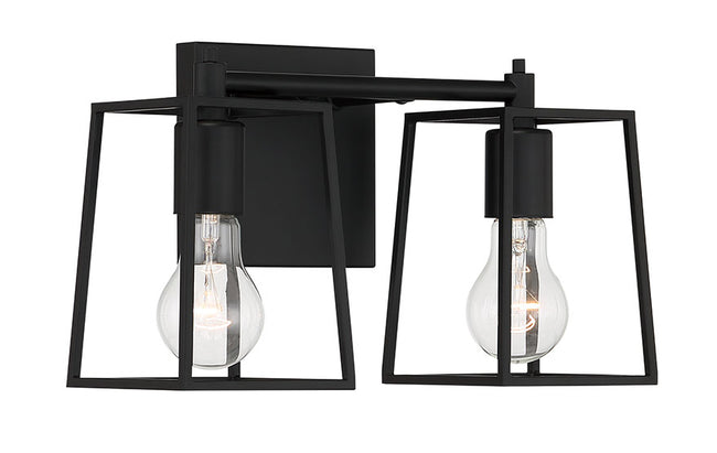 12113FB2 - Dunn 2 Light 13.25" Wide Vanity Light - Flat Black