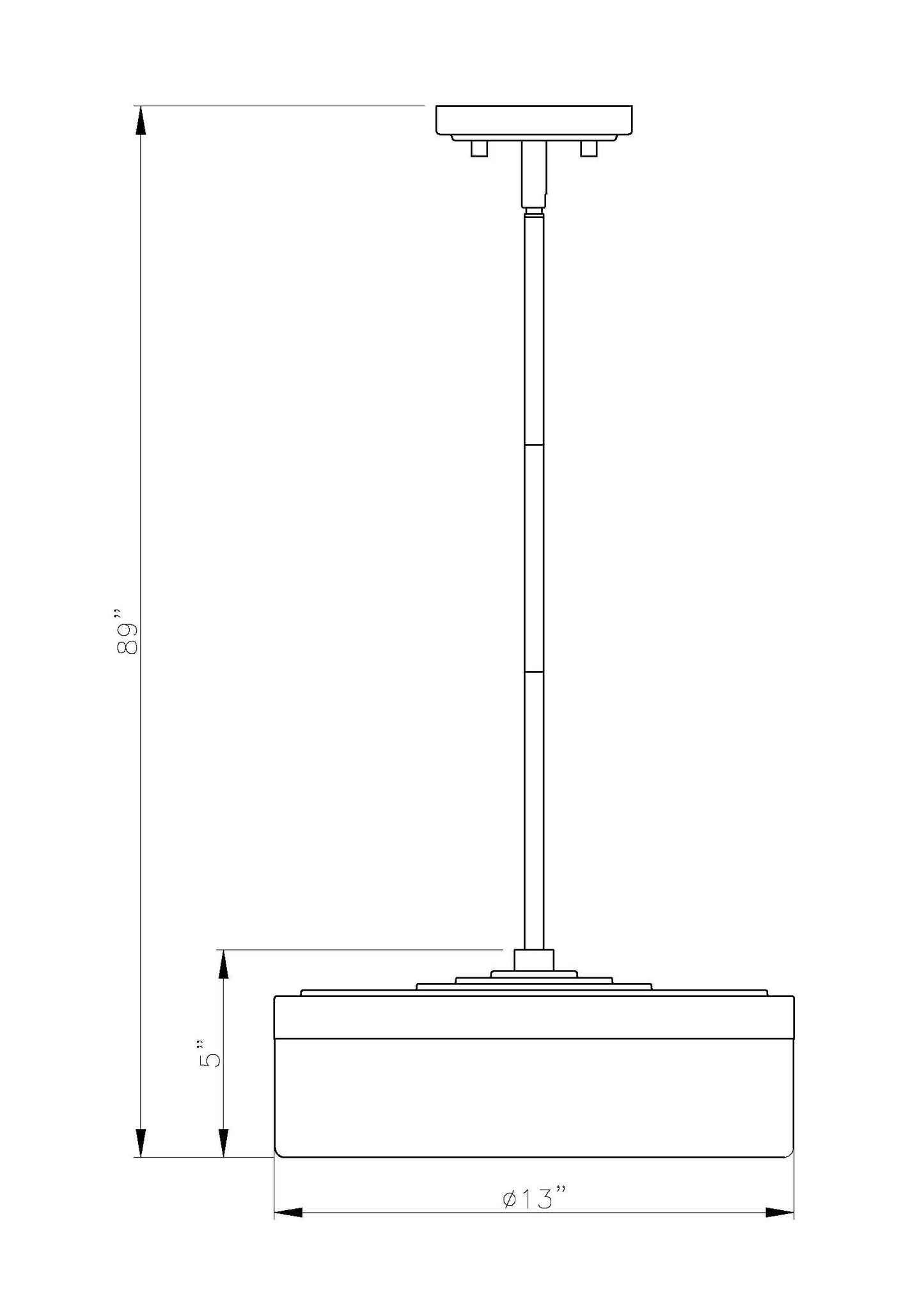 827P13-MGLD-LED - Renaud 1 Light 13" Pendant - Modern Gold