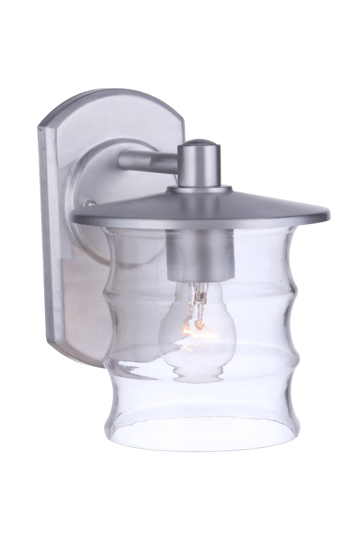 ZA3604-SA - Canon 1 Light 9.88" High Outdoor Wall Lantern - Satin Aluminum