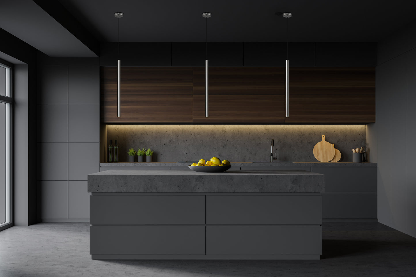 919MP24-BN-LED - Forest 1 LightPendant 5" - Brushed Nickel